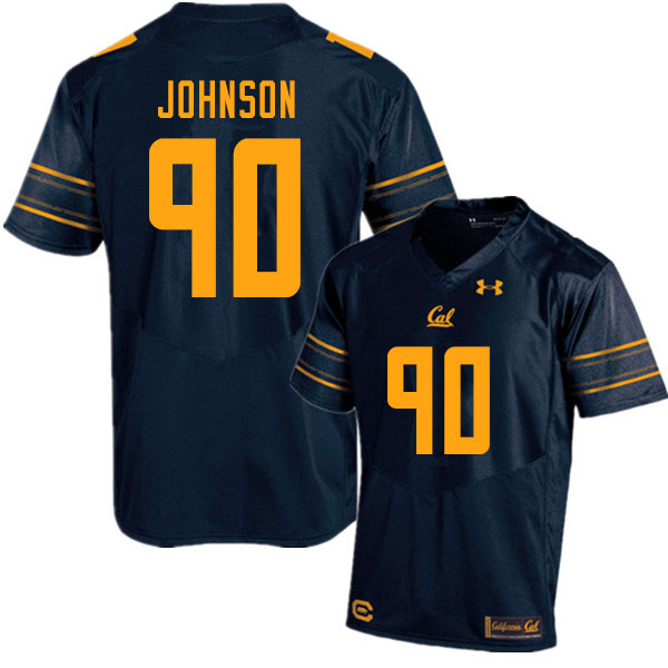 Men #90 Brett Johnson Cal Bears UA College Football Jerseys Sale-Navy